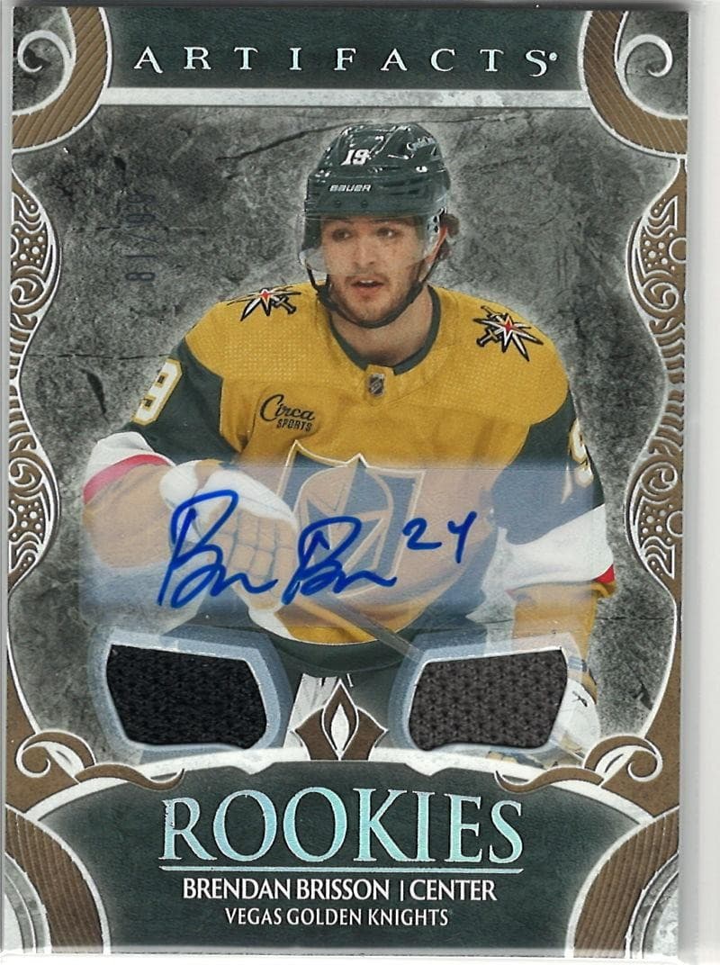 2024-25 Upper Deck Artifacts #173 Brendan Brisson Auto Material Gold #/99