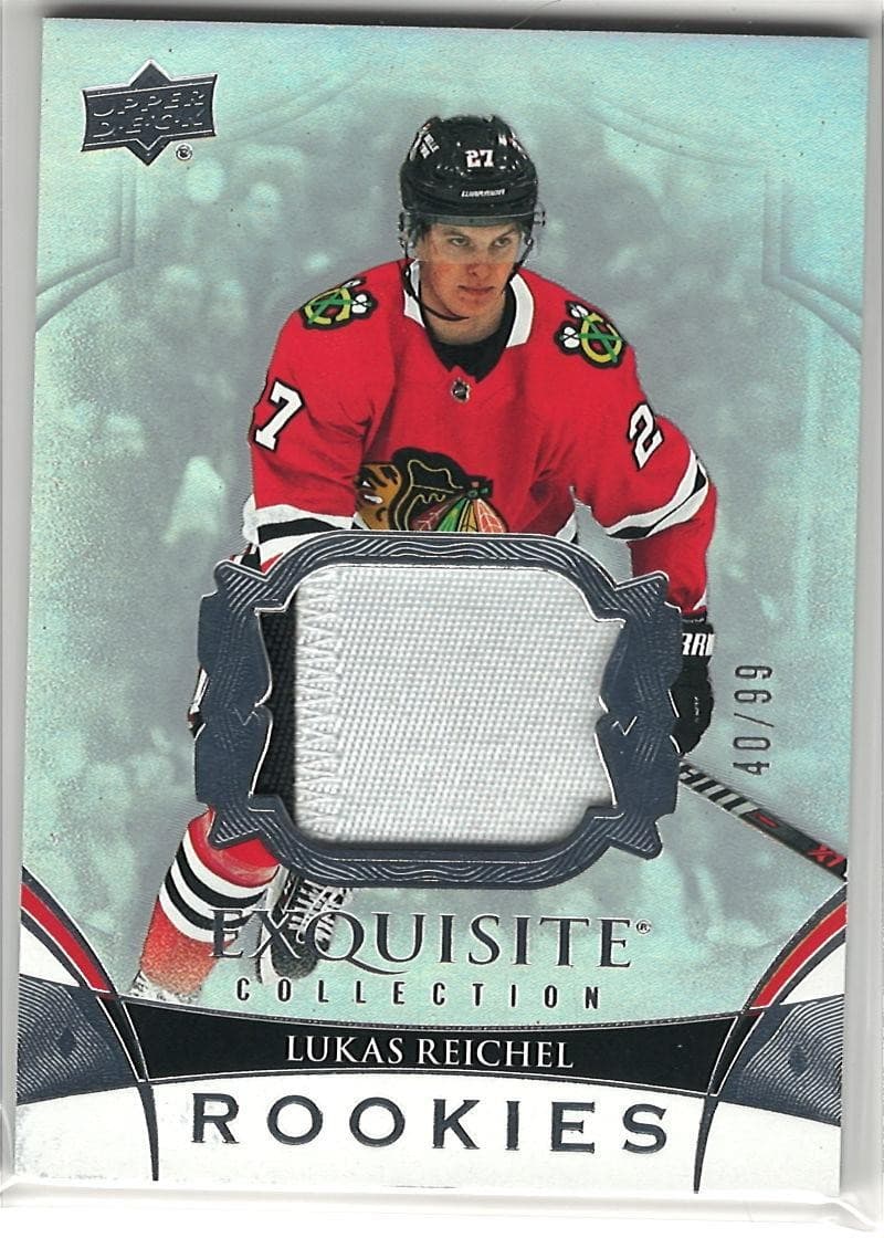 2022-23 Black Diamond Lukas Reichel Exquisite Collection Rookie Patch /99