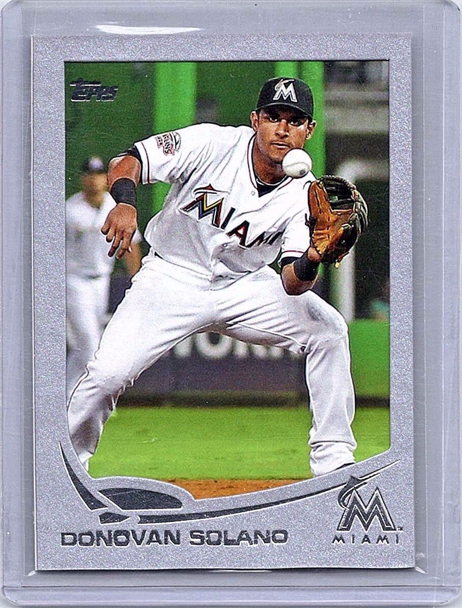 2013 Topps #543 Donovan Solano Silver Slate Framed #/10