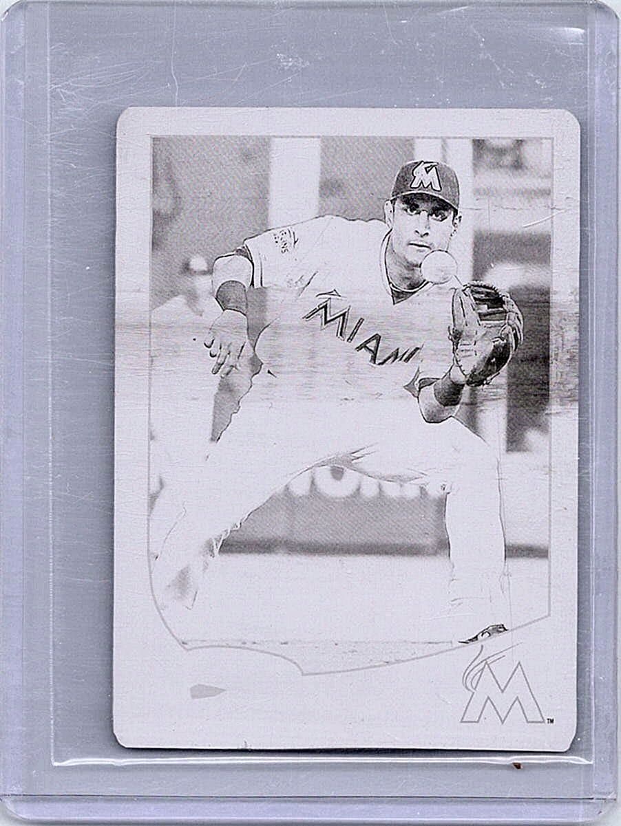2013 Topps Mini #543 Donovan Solano Printing Plates Black #/1