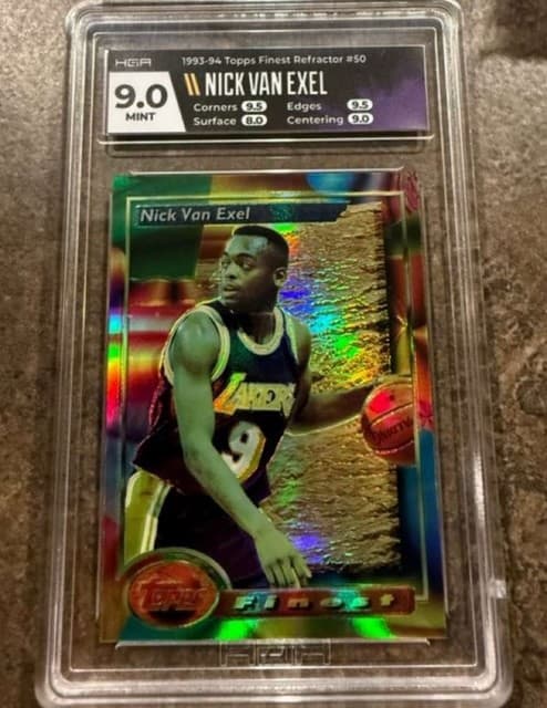 1993-94 Finest #50 Nick Van Exel RC Refractor HGA 9 GOAT
