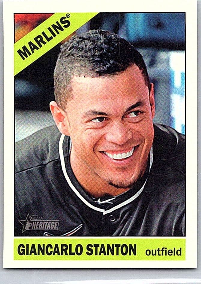 2015 Topps Heritage #426 Giancarlo Stanton Mini #/100