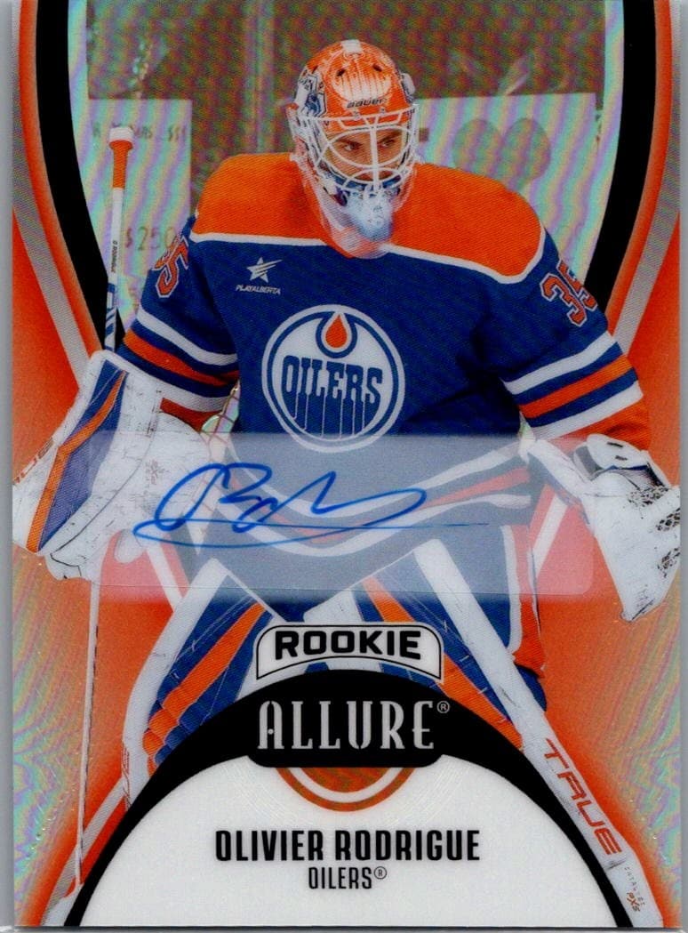 2025-26 Upper Deck Allure #124 Olivier Rodrigue Autographs Red Rainbow