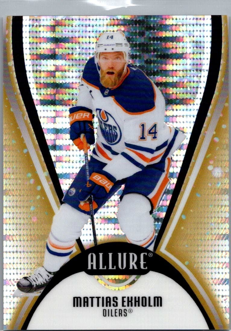 2025-26 Upper Deck Allure #46 Mattias Ekholm Gold Glitter Bomb #/199