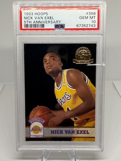 1993 Hoops #356 Nick Van Exel Gold 5th Anniversary PSA 10