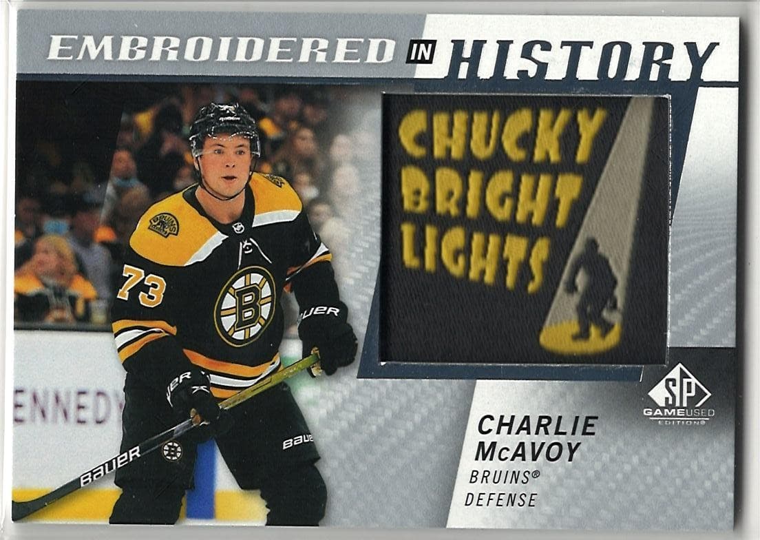 2021-22 SP Game Used #47 Charlie McAvoy Embroidered in History