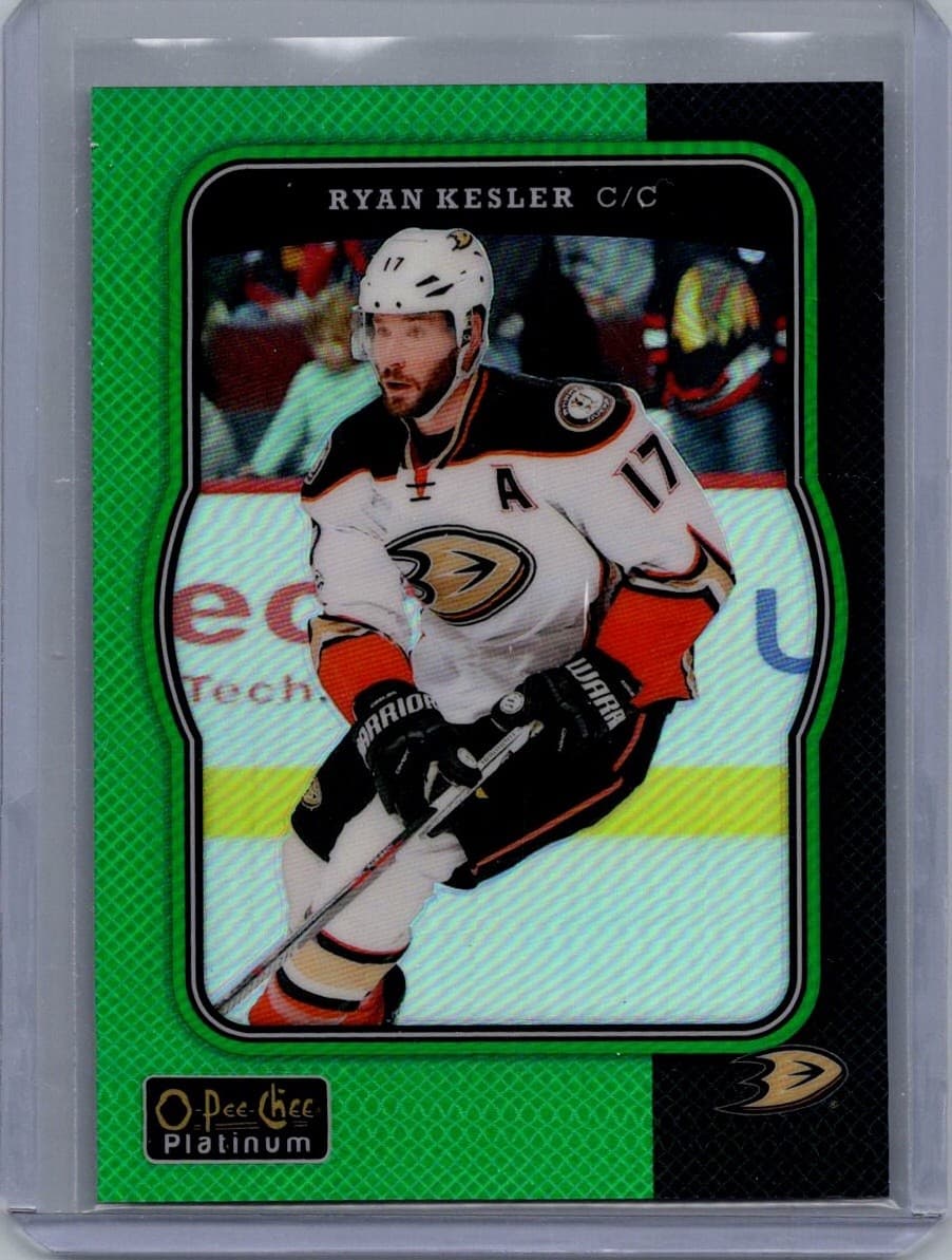2017-18 O-Pee-Chee Platinum #R-42 Ryan Kesler Retro-Green-Rainbow #/49