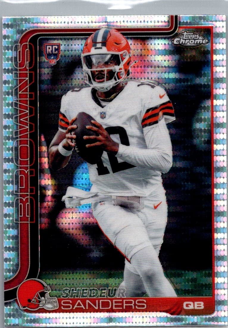 2025 Topps Chrome #315 Shedeur Sanders Pulsar Refractor