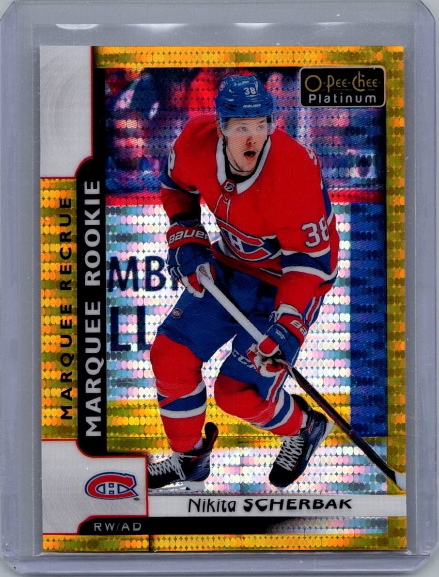 2017-18 O-Pee-Chee Platinum #184 Nikita Scherbak Seismic-Gold #/50