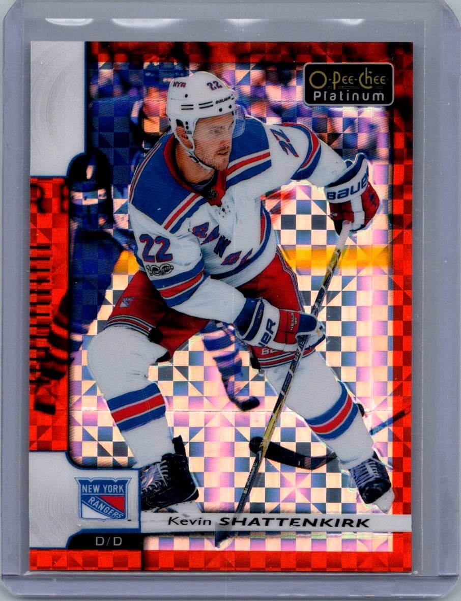2017-18 O-Pee-Chee Platinum #127 Kevin Shattenkirk Orange-Checkers #/25