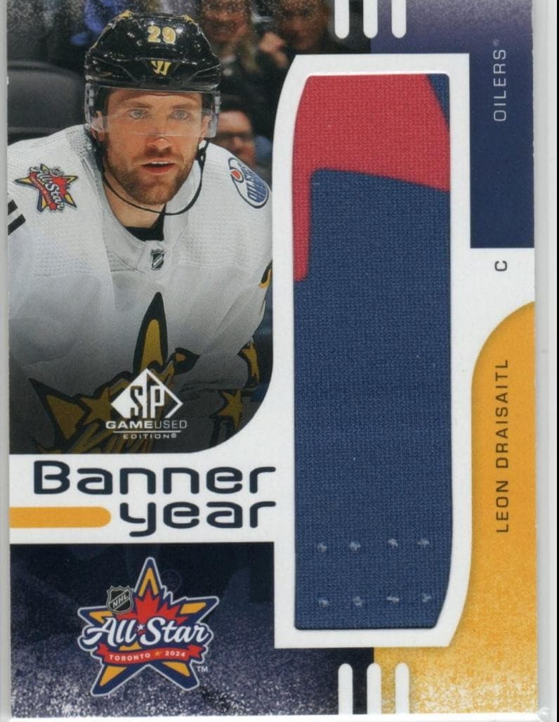 2024-25 SP Game Used Leon Draisaitl 2024 All-Star Game Banner Year Relics