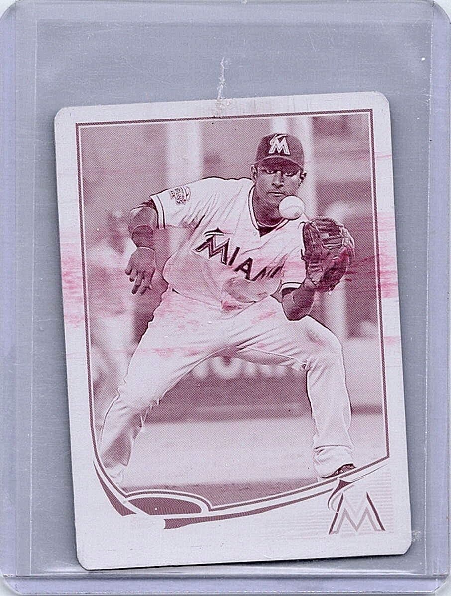 2013 Topps Mini #543 Donovan Solano Printing Plates Magenta #/1