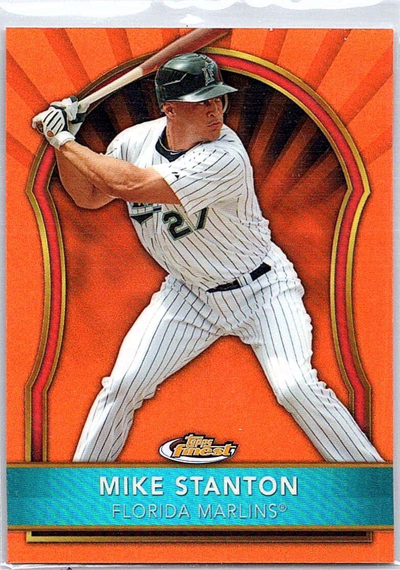 2011 Finest #44 Mike Stanton Orange Refractors #/99