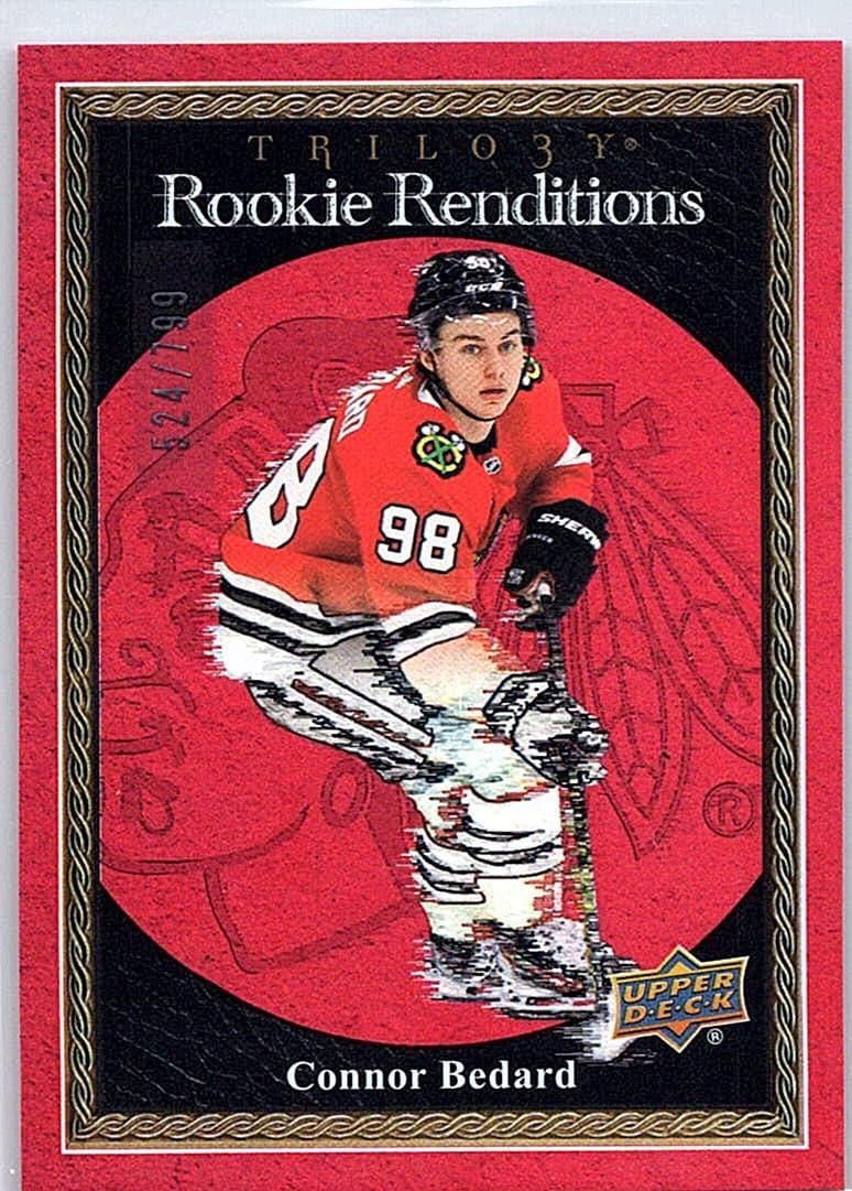 2023-24 Upper Deck Trilogy #RR-10 Connor Bedard Rookie Renditions Red /799