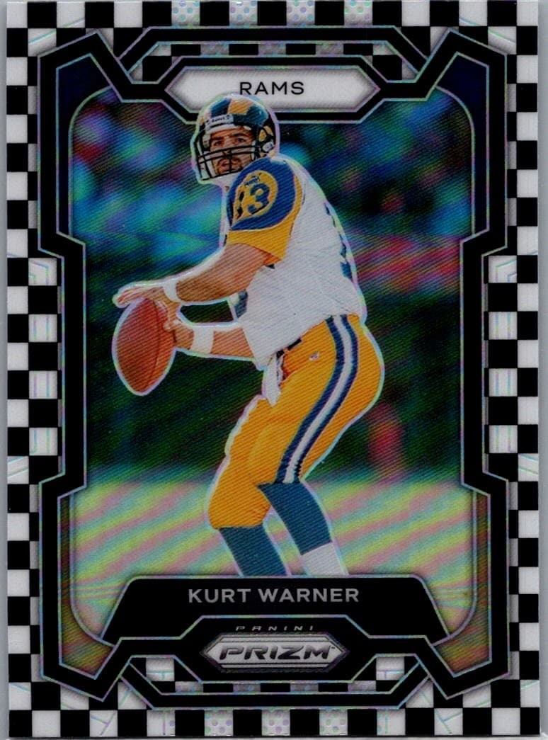 2023 Panini Prizm #166 Kurt Warner Black and White Checker