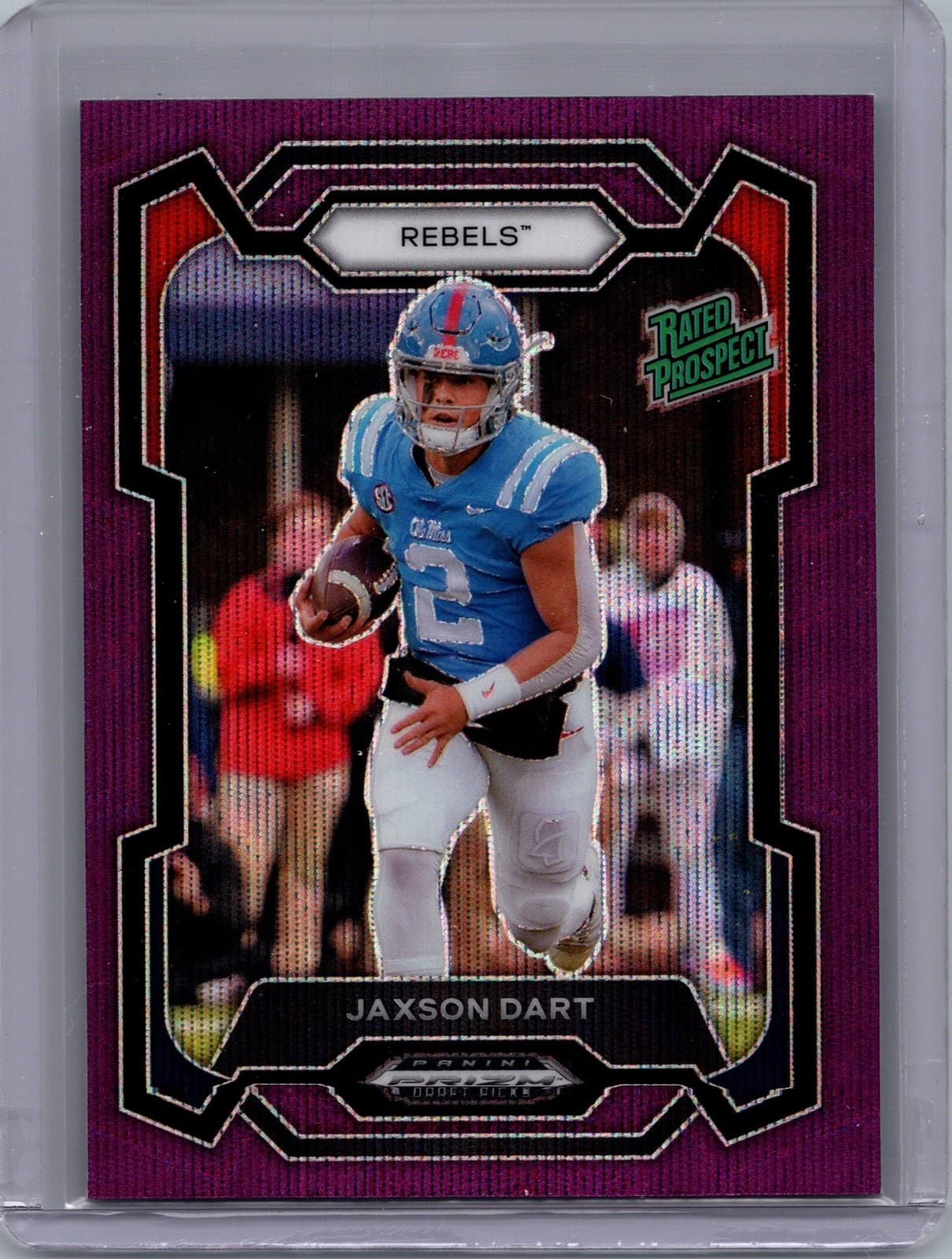 2024 Panini Prizm Draft Picks #147 Jaxson Dart Purple Wave