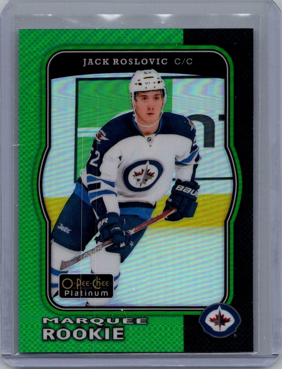 2017-18 O-Pee-Chee Platinum #R-81 Jack Roslovic Retro-Green-Rainbow #/49