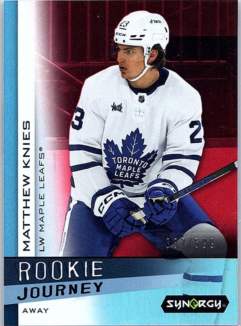 2023-24 Upper Deck Synergy #RJ-3 Matthew Knies Rookie Journey Away Red #/599