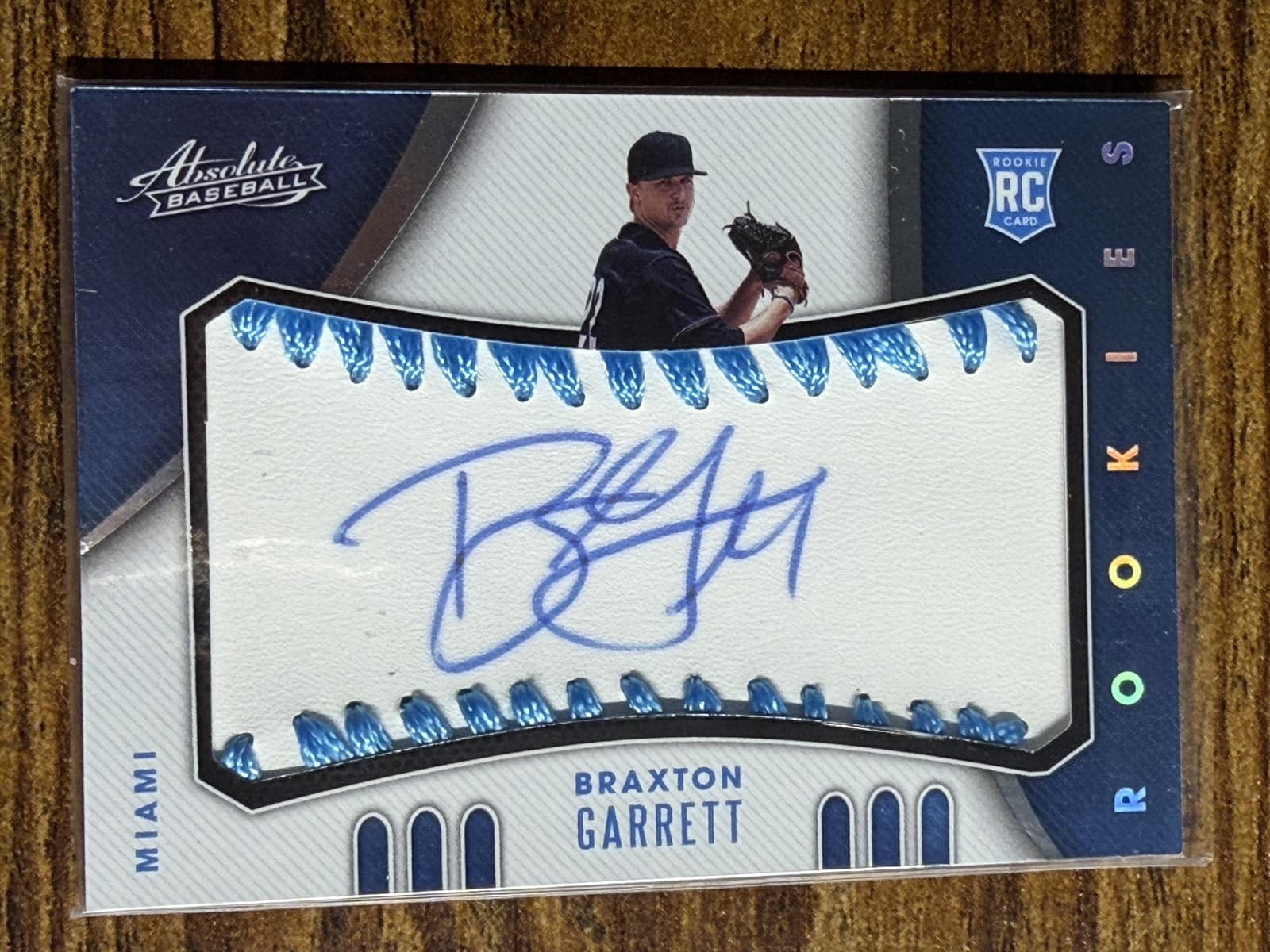 2021 Panini Absolute Braxton Garrett RC Auto Light Blue /30