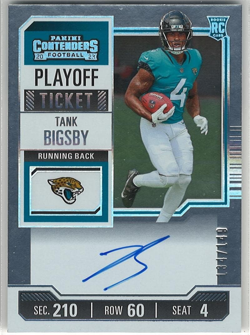 2023 Panini Contenders #134 Tank Bigsby RC Playoff Ticket Auto /149
