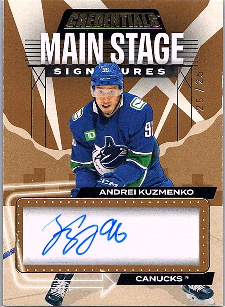 2023-24 Credentials Andrei Kuzmenko Main Stage Auto Signatures Gold /25