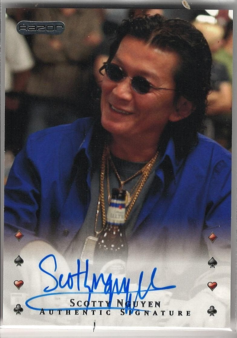 2010 Razor Poker #39 Scotty Nguyen Auto World Series of Poker Royalty