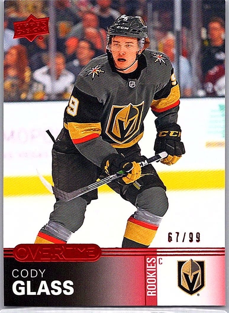 2019-20 Upper Deck Overtime #119 Cody Glass Red #/99