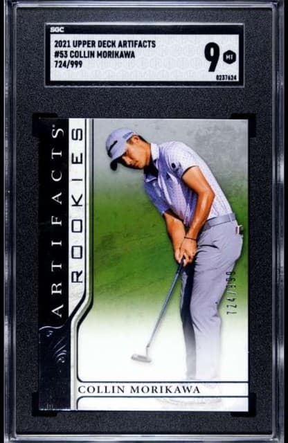 2021 Upper Deck Artifacts #53 Collin Morikawa /999 SGA 9 RC