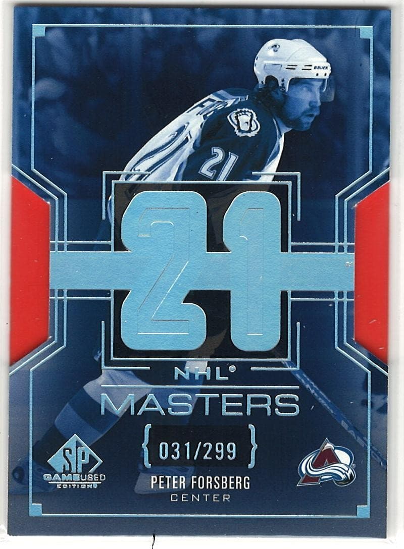 2025-26 SP Game Used #NM-89 Peter Forsberg NHL Masters #/299