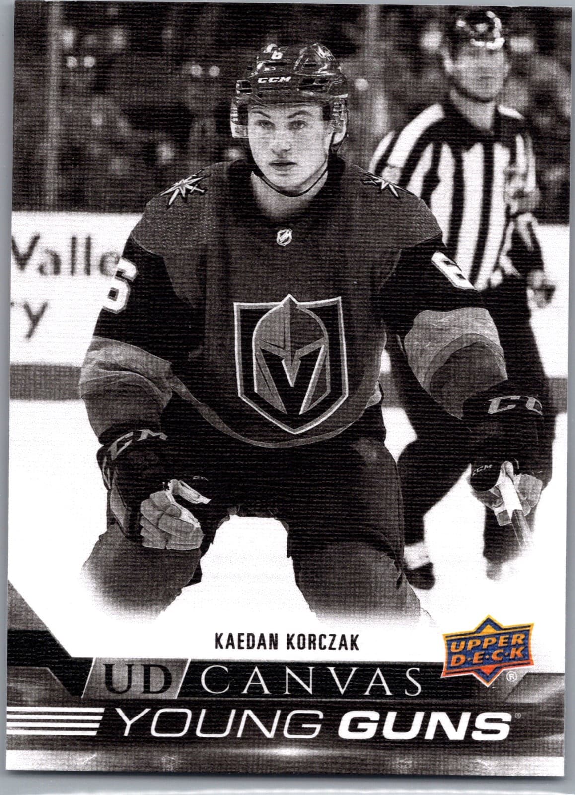 2022-23 Upper Deck #C116 Kaedan Korczak UD Canvas Black & White