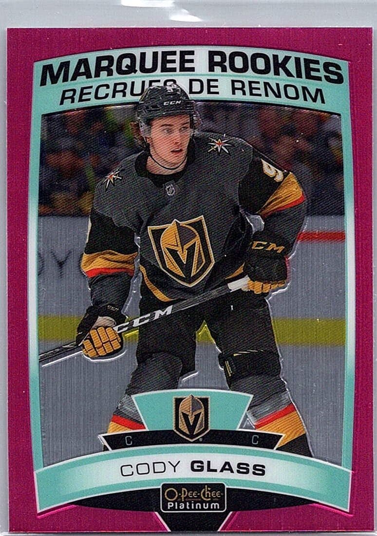 2019-20 O-Pee-Chee Platinum #180 Cody Glass Matte-Pink