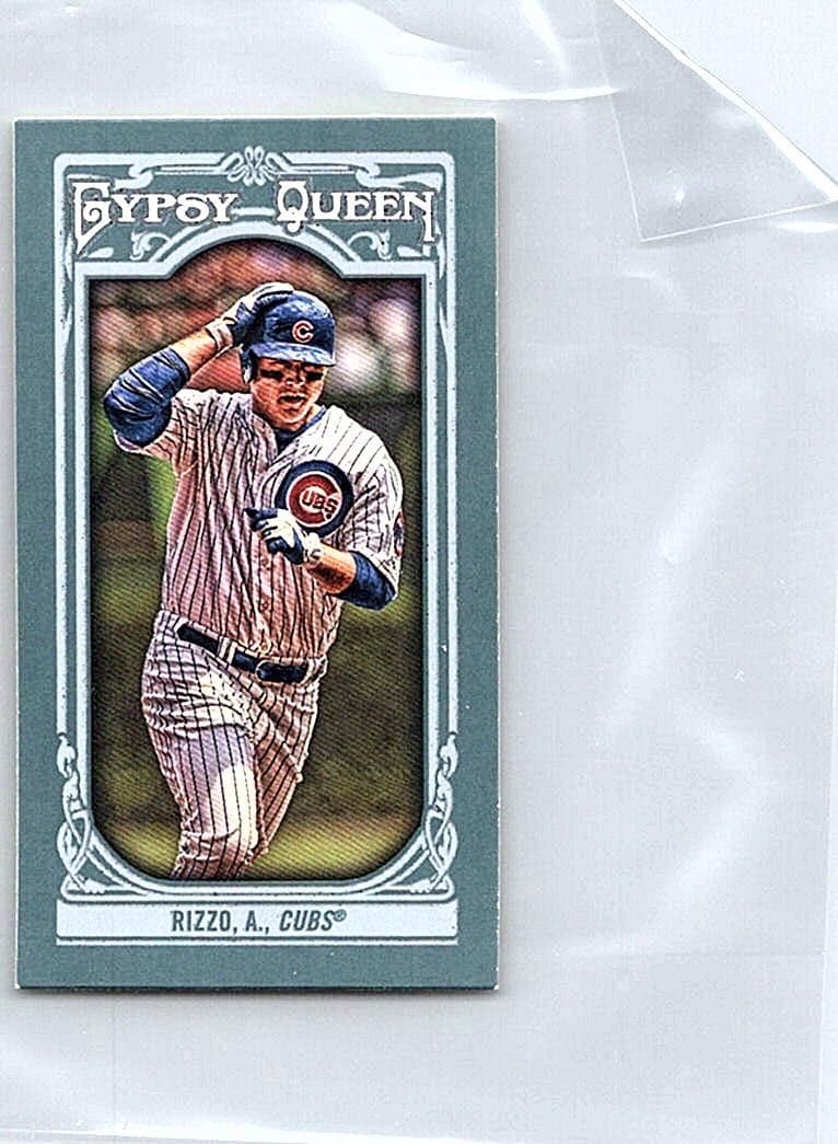 2013 Topps Gypsy Queen #11b Anthony Rizzo Mini : Running with pinstripe uniform