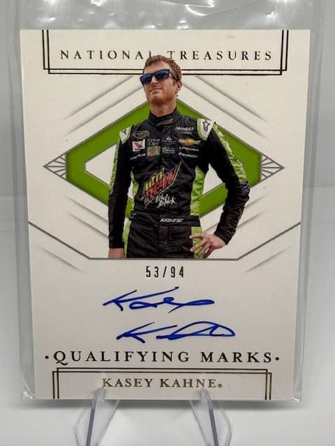 2020 Panini National Treasures #QM-KK Kasey Kahne Qualifying Marks #/94