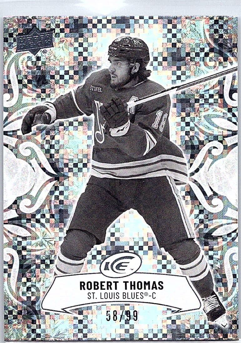2024-25 Upper Deck Ice #100 Robert Thomas Grayscale /99