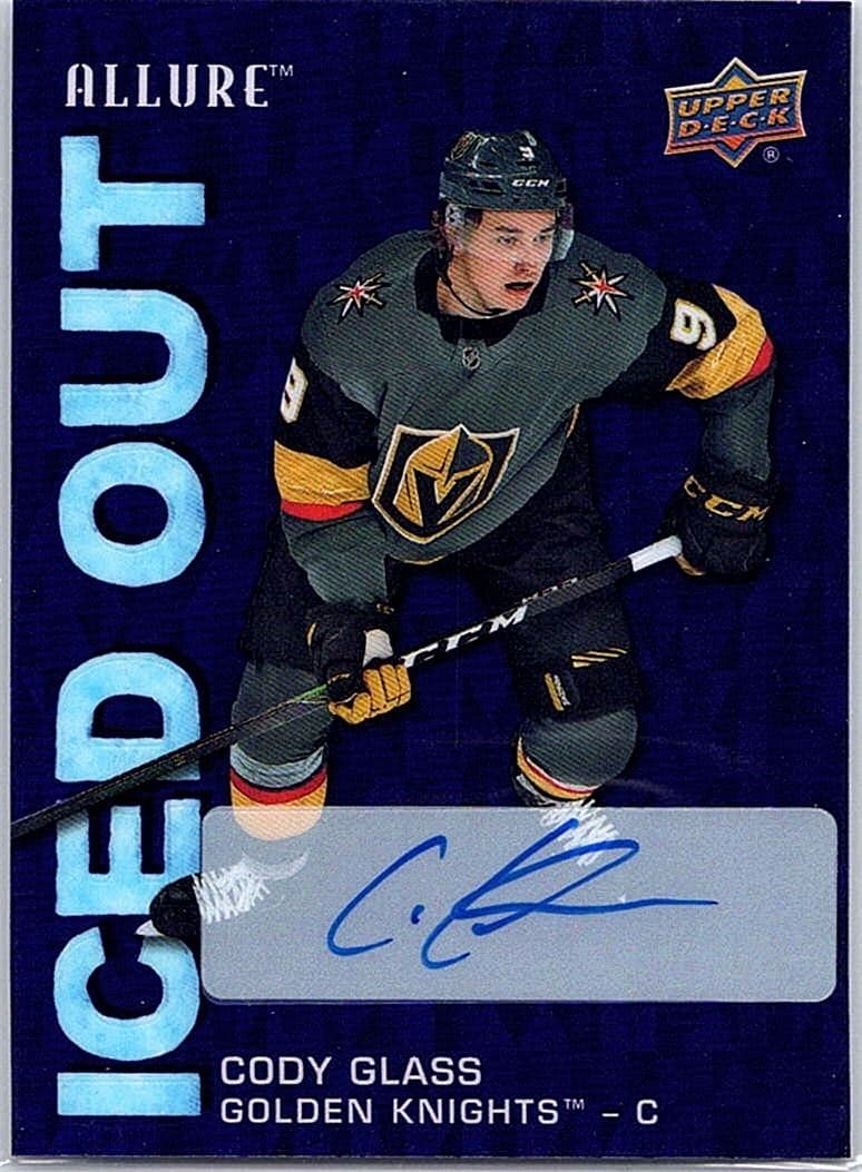 2019-20 Upper Deck Allure Cody Glass Iced Out Purple Diamond Autographs /50