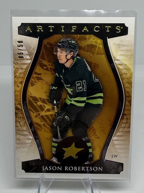 2023-24 Upper Deck Artifacts #130 Jason Robertson Yellow #/50