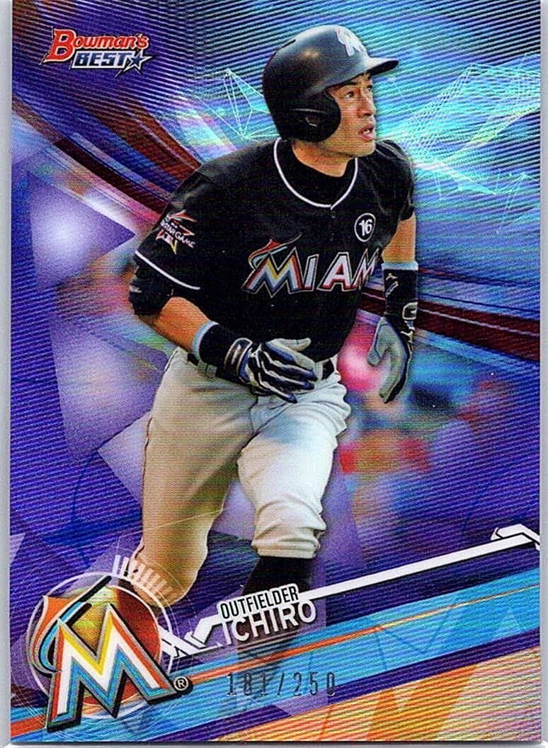 2017 Bowman's Best #52 Ichiro Purple Refractor #/250
