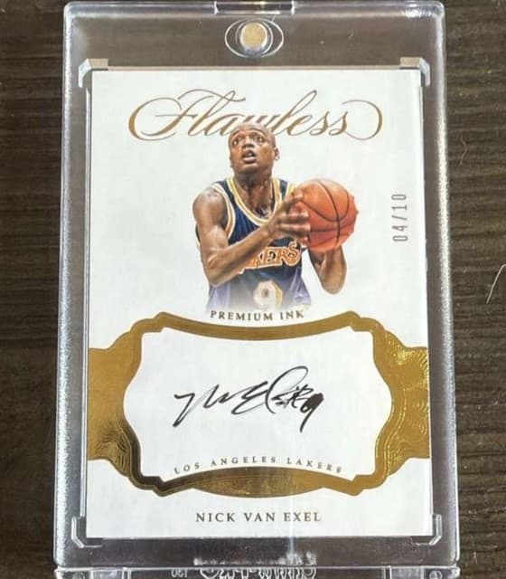 2016-17 Panini Flawless #PI-NVE Nick Van Exel Premium Ink Gold /10