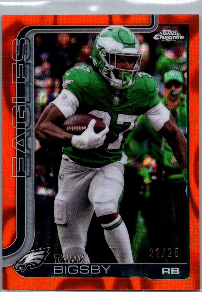 2025 Topps Chrome Tank Bigsby Orange Wave Refractor /25