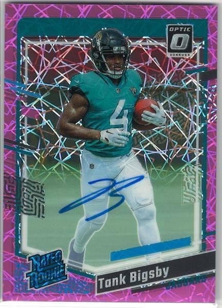 2023 Donruss Optic Tank Bigsby RC Rated Rookies RPS Auto Pink Velocity /50
