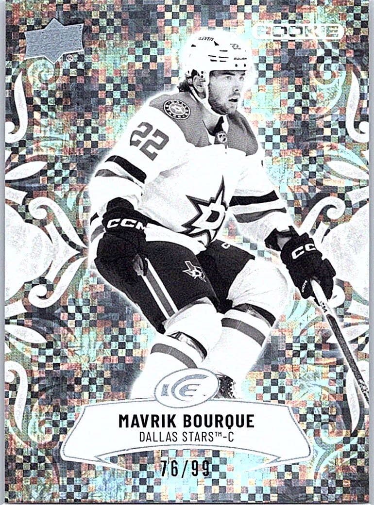 2024-25 Upper Deck Ice #129 Mavrik Bourque Grayscale #/99