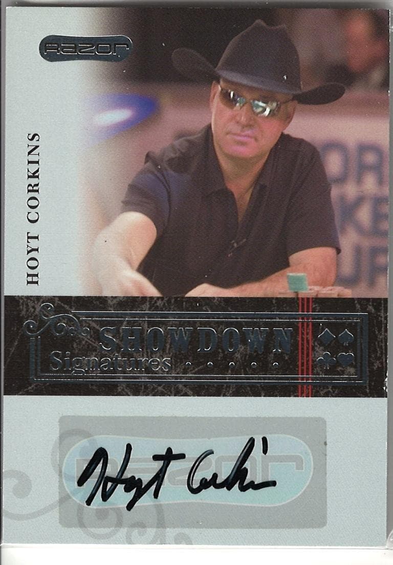 2006 Razor WPT Showdown Signatures Hoyt Corkins WSOP Royalty SSP Auto