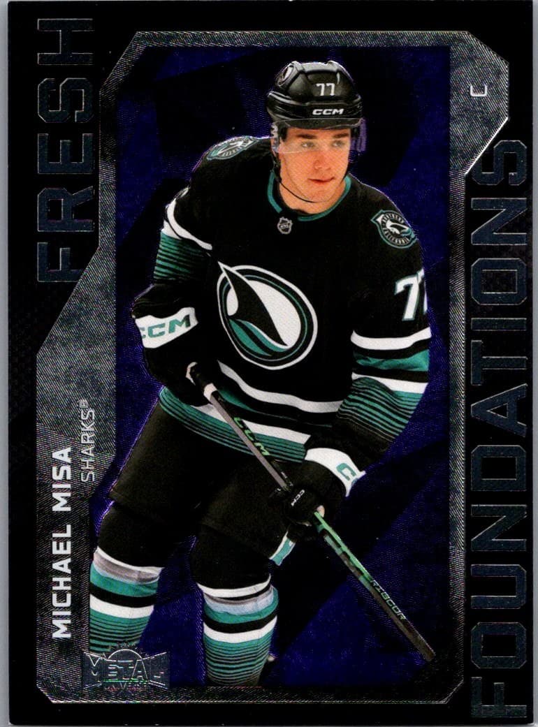 2025-26 SkyBox Metal Universe #FF-19 Michael Misa Fresh Foundations Purple #/349