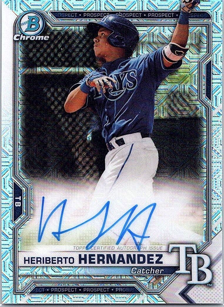 2021 Bowman Chrome Heriberto Hernandez Mojo Refractor Auto