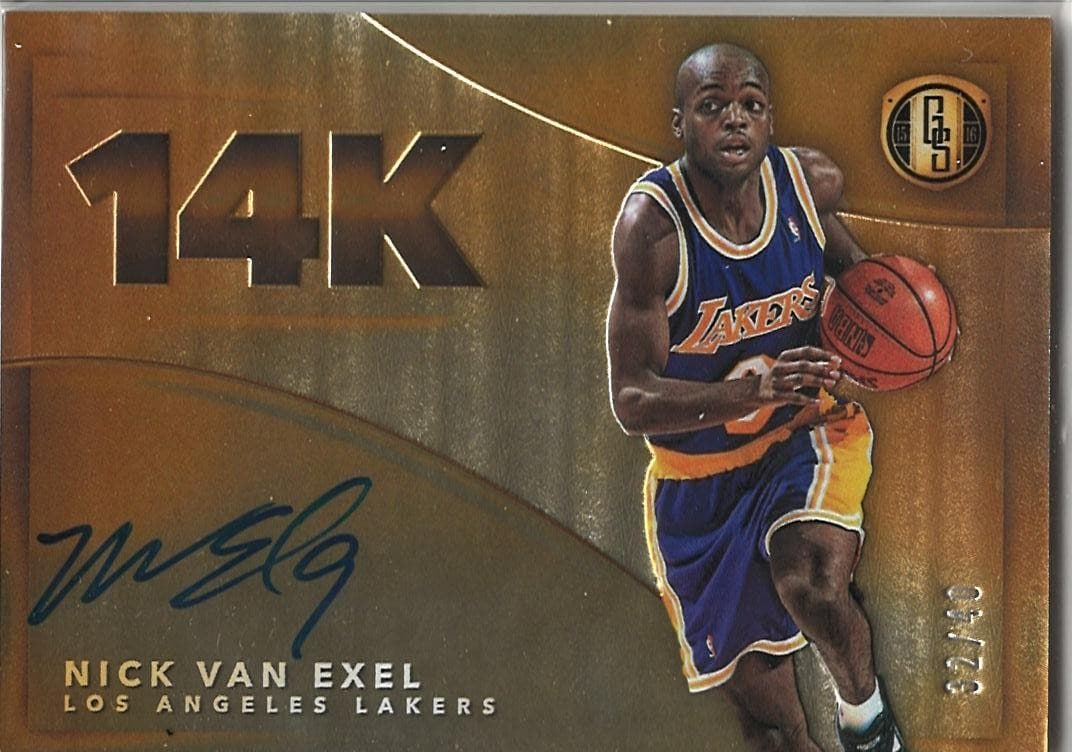 2015-16 Panini Gold Standard #14K-NV Nick Van Exel 14K Autographs /40